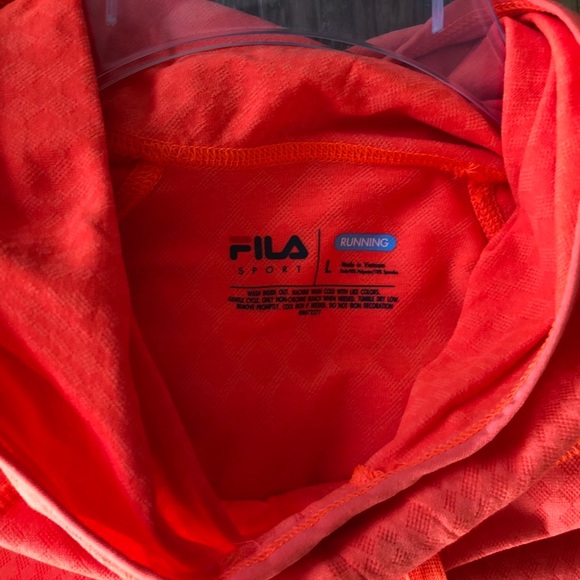 NWOT FILA Sport Orange Running Hoodie Top sz L - Picture 8 of 8